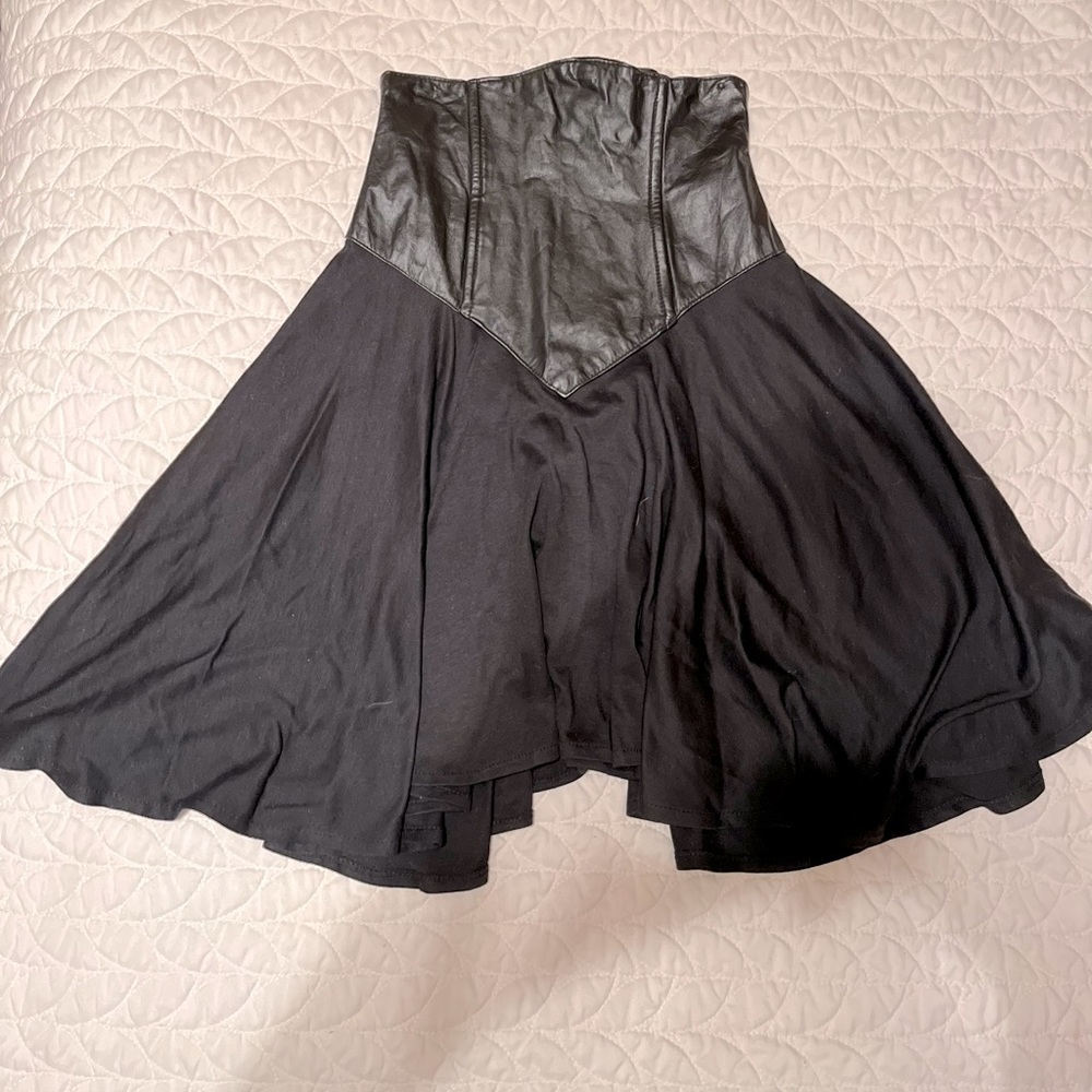 Vintage leather corset skirt